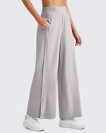 G4Free - ShiftReady Side Slit High-Rise Wide Leg Ankle Pants -GF25J403AA-S