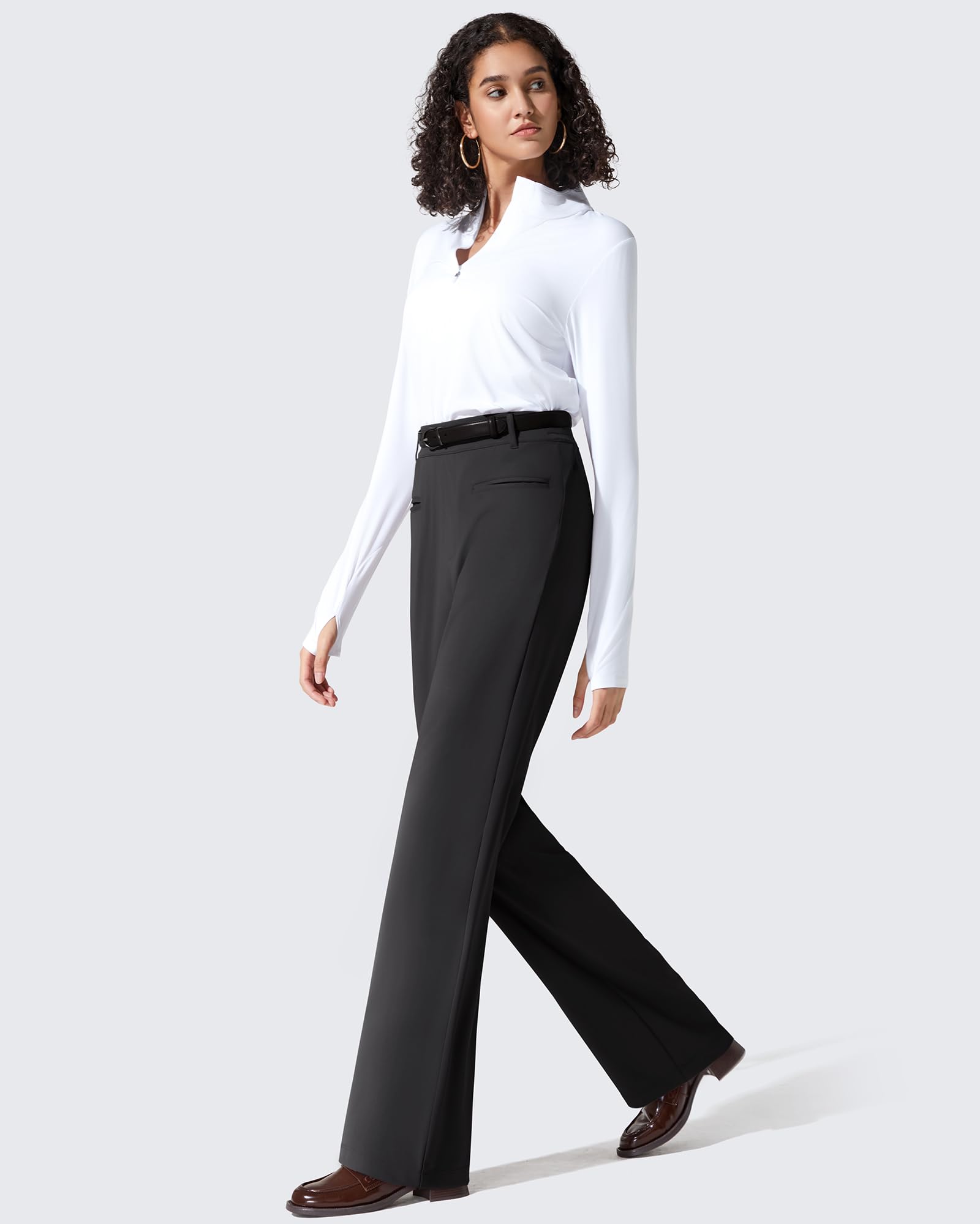 G4Free - ShiftReady Slit Pockets Elastic Waist Straight Leg Work Pants -GF25D541AF-XS-GF25D542AF-XS-GF25D543AF-XS-GF25D541AA-S-GF25D542AA-S