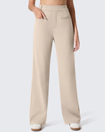 G4Free - ShiftReady Slit Pockets Elastic Waist Straight Leg Work Pants -GF25D541AF-XS-GF25D542AF-XS-GF25D543AF-XS-GF25D541AA-S-GF25D542AA-S