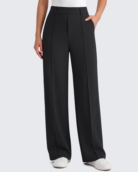 G4Free - ShiftReady Wide Leg Dressy Casual Work Pants with Pockets -GF26J1085A001F-XS