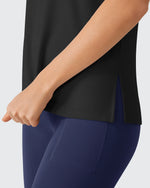 G4Free - Side Slits Loose Fit High Neck Athletic Tanks -GF26L858D016F-XS-GF26L858D016A-S-GF26L858D016B-M-GF26L858D016C-L-GF26L858D016D-XL