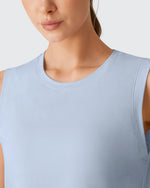 G4Free - Side Slits Loose Fit High Neck Athletic Tanks -GF26L858D016F-XS-GF26L858D016A-S-GF26L858D016B-M-GF26L858D016C-L-GF26L858D016D-XL