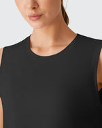 G4Free - Side Slits Loose Fit High Neck Athletic Tanks -GF26L858D016F-XS-GF26L858D016A-S-GF26L858D016B-M-GF26L858D016C-L-GF26L858D016D-XL