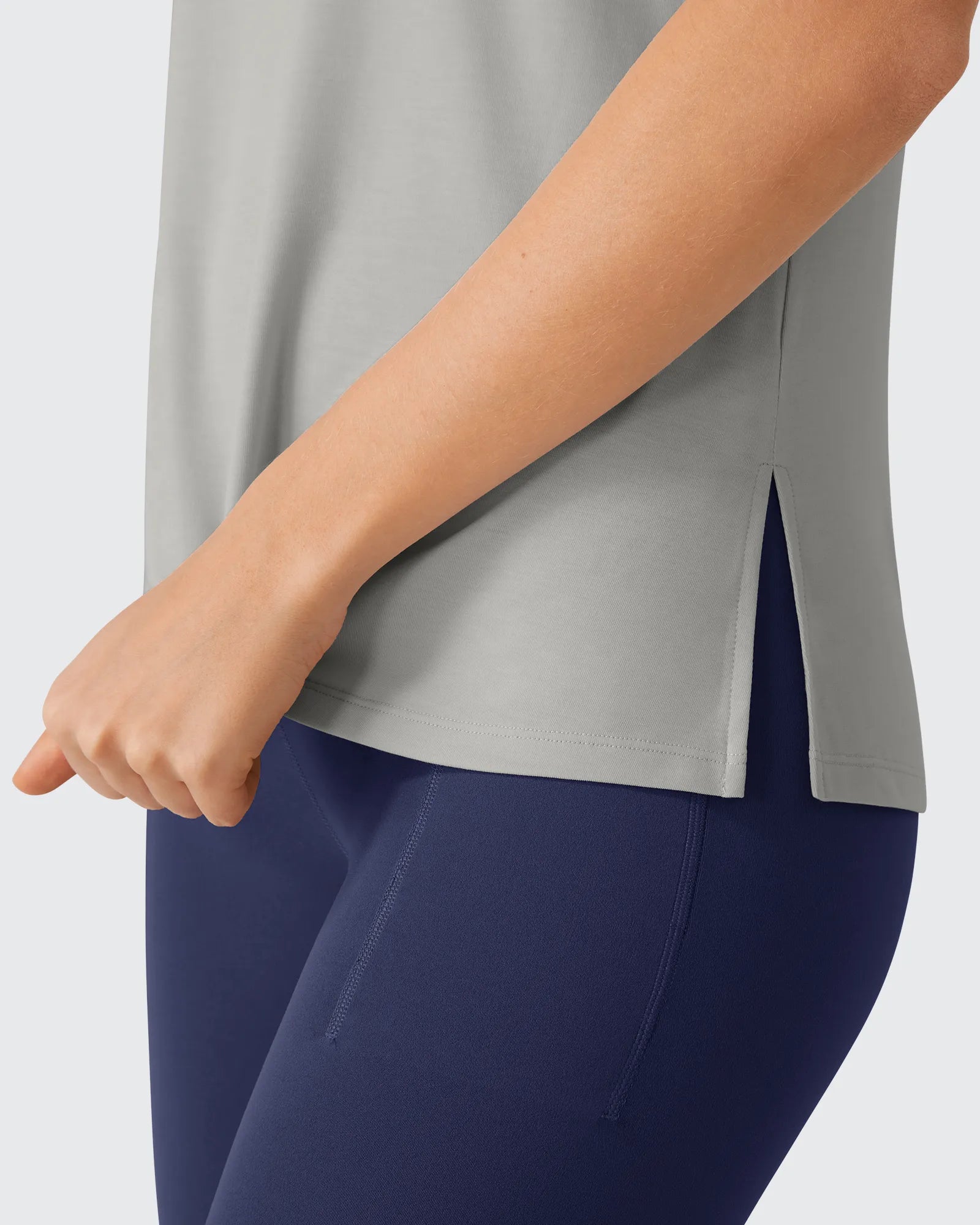 G4Free - Side Slits Loose Fit High Neck Athletic Tanks -GF26L858D016F-XS-GF26L858D016A-S-GF26L858D016B-M-GF26L858D016C-L-GF26L858D016D-XL