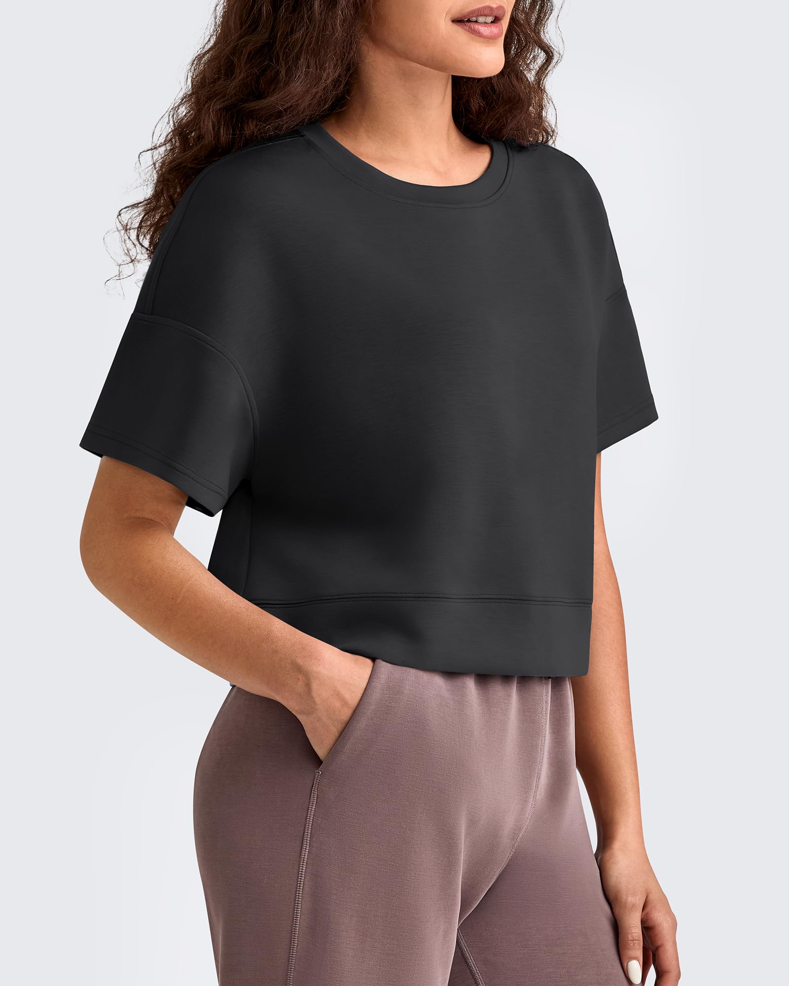 G4Free - Smoofit Crew Neck Boxy Drop Shoulder Short Sleeve -GF25K490AA-S-GF25K490AB-M-GF25K490AC-L-GF25K490AD-XL-GF25K490AE-XXL