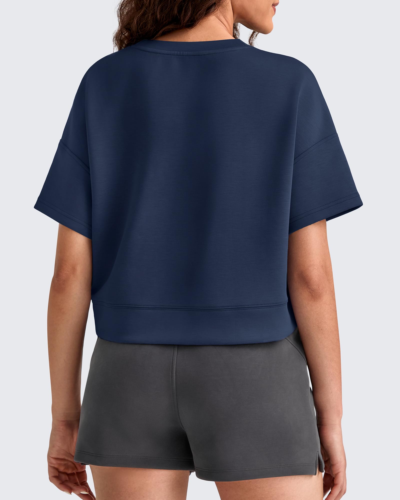 G4Free - Smoofit Crew Neck Boxy Drop Shoulder Short Sleeve -GF25K490AA-S-GF25K490AB-M-GF25K490AC-L-GF25K490AD-XL-GF25K490AE-XXL