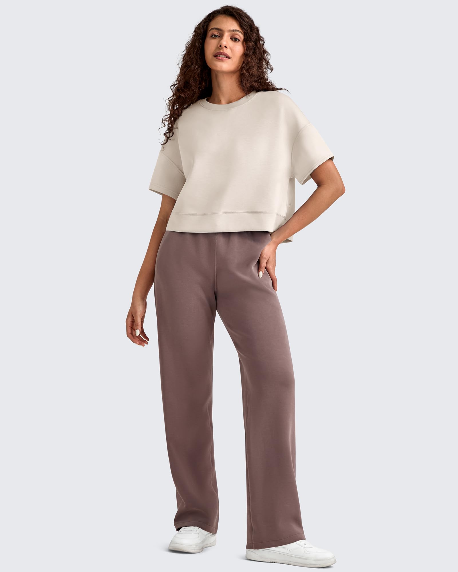 G4Free - Smoofit Crew Neck Boxy Drop Shoulder Short Sleeve -GF25K490AA-S-GF25K490AB-M-GF25K490AC-L-GF25K490AD-XL-GF25K490AE-XXL