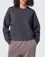 G4Free - Smoofit Crewneck Pullover Loose Sweatshirts -GF25F431AF-XS-GF25F431AA-S-GF25F431AB-M-GF25F431AC-L-GF25F431AD-XL