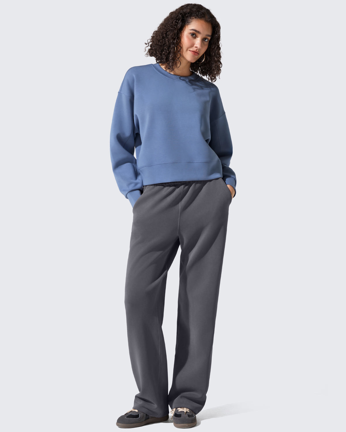 G4Free - Smoofit Crewneck Pullover Loose Sweatshirts -GF25F431AF-XS-GF25F431AA-S-GF25F431AB-M-GF25F431AC-L-GF25F431AD-XL