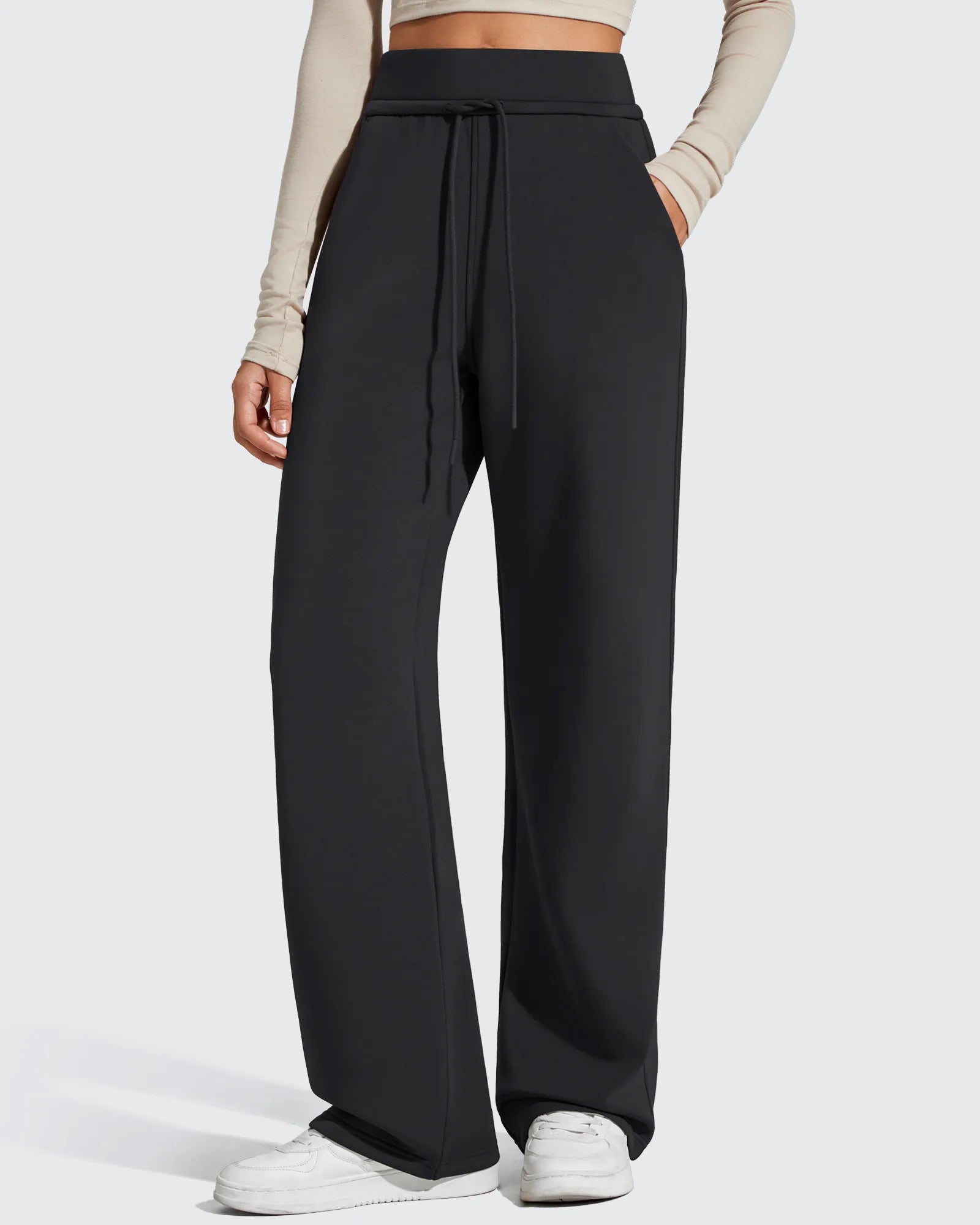 G4Free - Smoofit Elastic Drawstring Fleece Lined Wide Leg Sweatpants -GF25J723AA-S-GF25J724AA-S-GF25J725AA-S-GF25J723AB-M-GF25J724AB-M