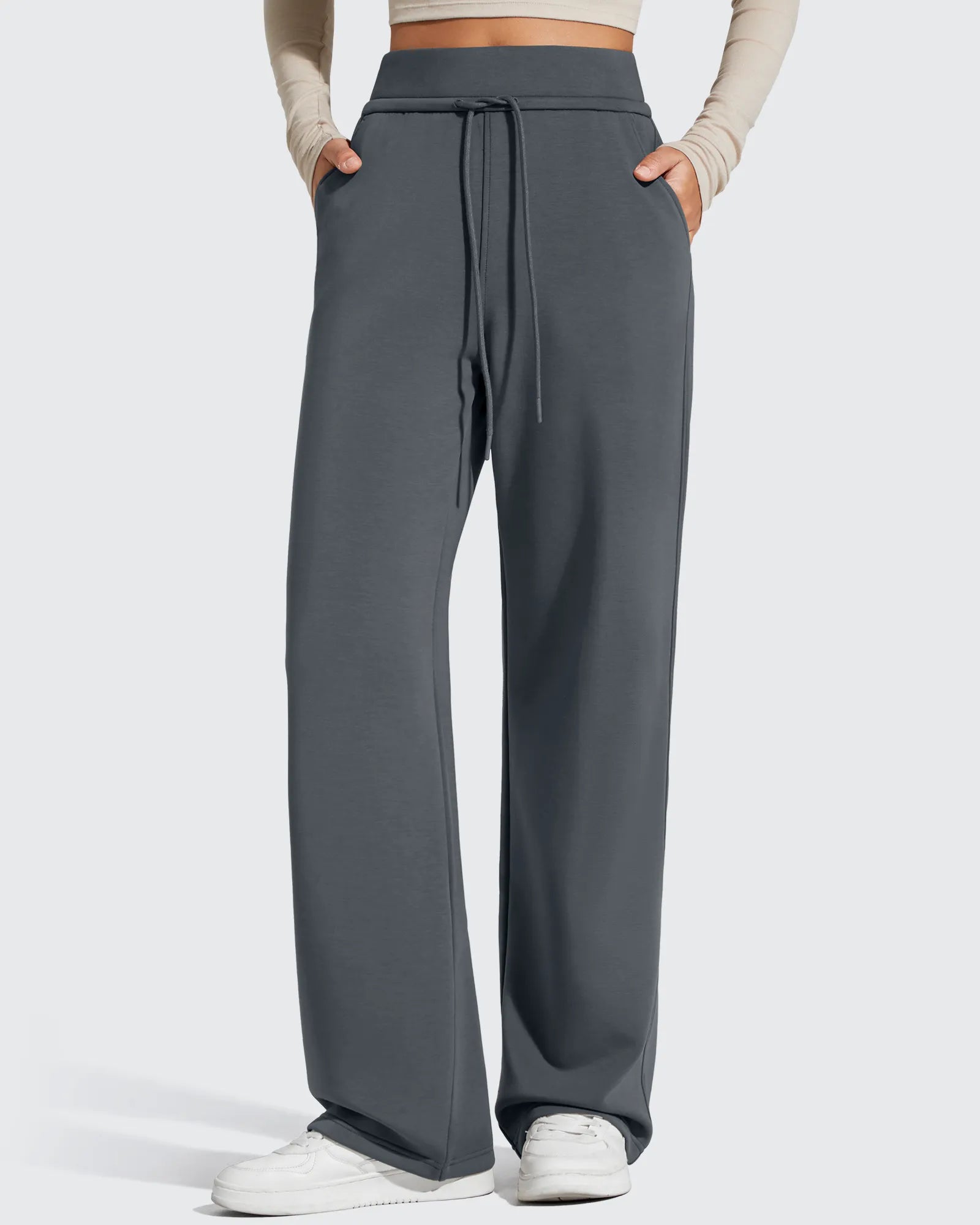 G4Free - Smoofit Elastic Drawstring Fleece Lined Wide Leg Sweatpants -GF25J723AA-S-GF25J724AA-S-GF25J725AA-S-GF25J723AB-M-GF25J724AB-M