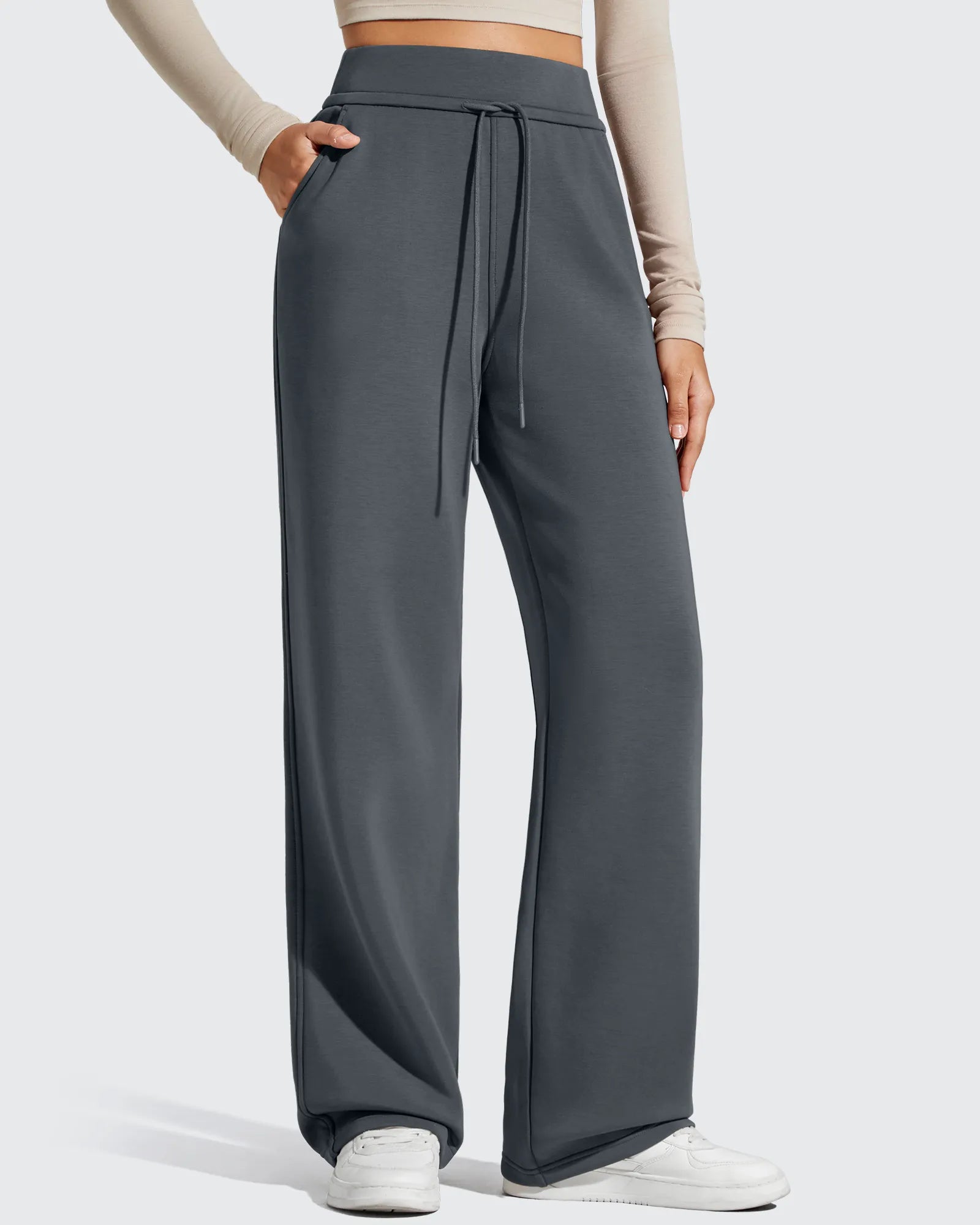 G4Free - Smoofit Elastic Drawstring Fleece Lined Wide Leg Sweatpants -GF25J723AA-S-GF25J724AA-S-GF25J725AA-S-GF25J723AB-M-GF25J724AB-M