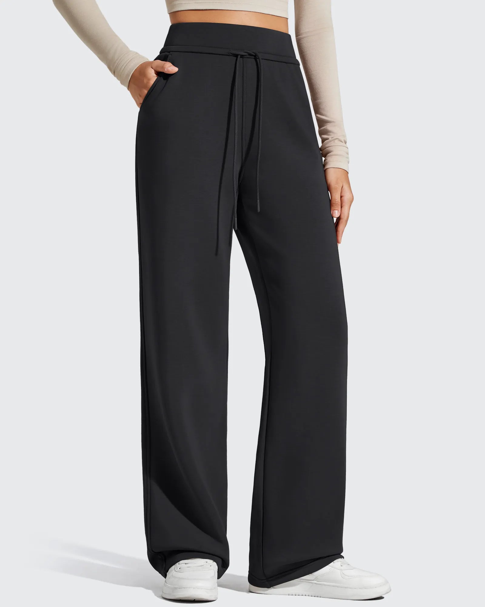 G4Free - Smoofit Elastic Drawstring Fleece Lined Wide Leg Sweatpants -GF25J723AA-S-GF25J724AA-S-GF25J725AA-S-GF25J723AB-M-GF25J724AB-M