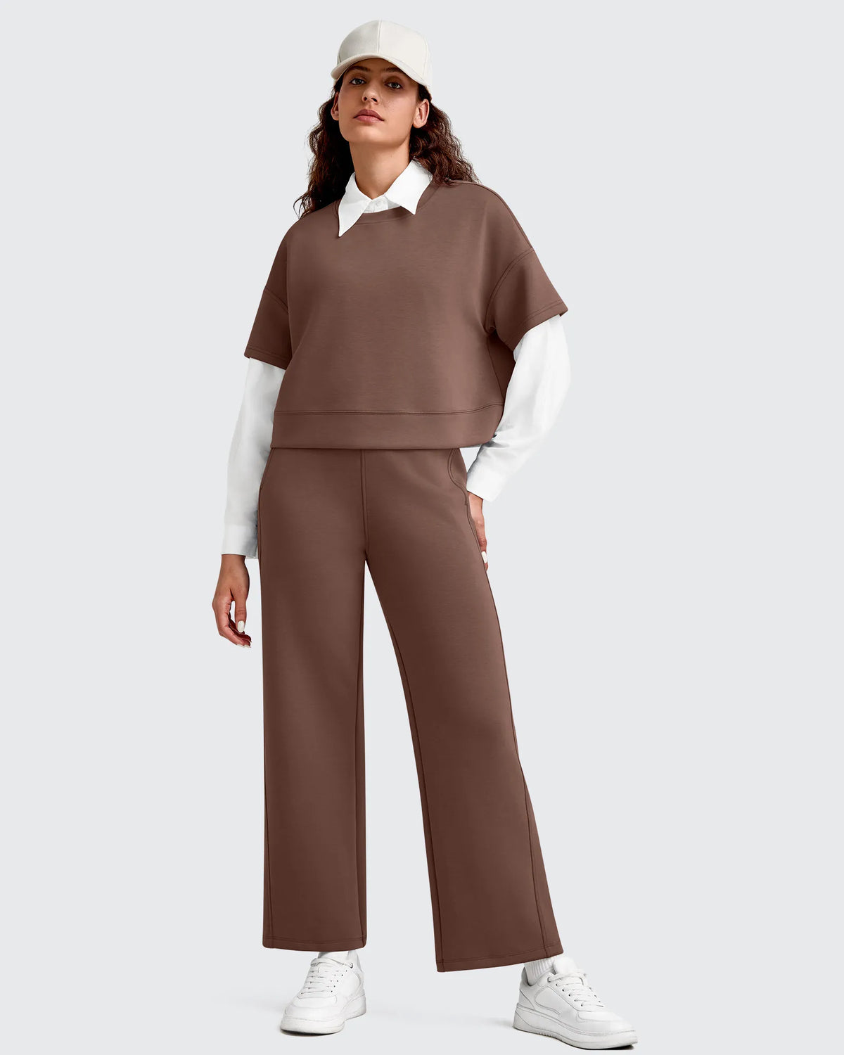 G4Free - Smoofit Elastic Waist Wide Leg Ankle Sweatpants -GF25J524AA-S-GF25J525AA-S-GF25J526AA-S-GF25J524AB-M-GF25J525AB-M