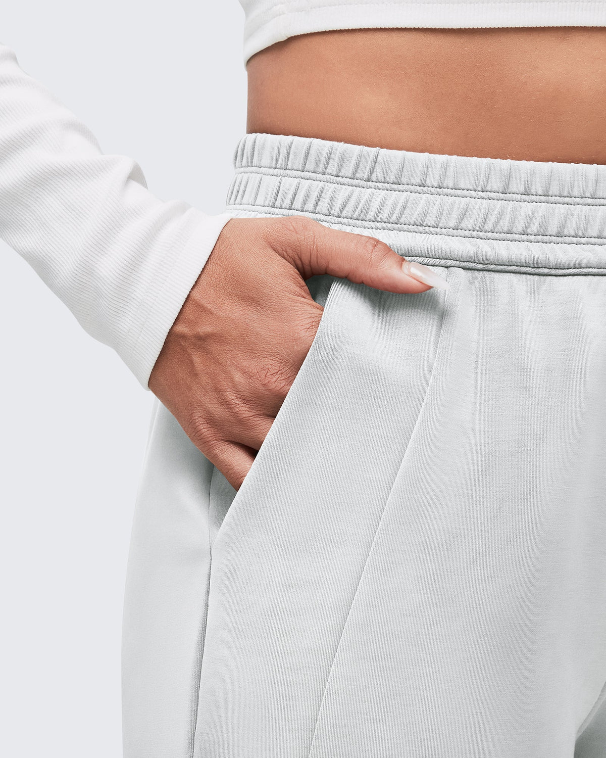 G4Free - Smoofit Elastic-Waist Wide Leg Sweatpants Petite -GF25J509AA-S