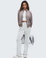 G4Free - Smoofit Elastic-Waist Wide Leg Sweatpants Petite -GF25J509AA-S