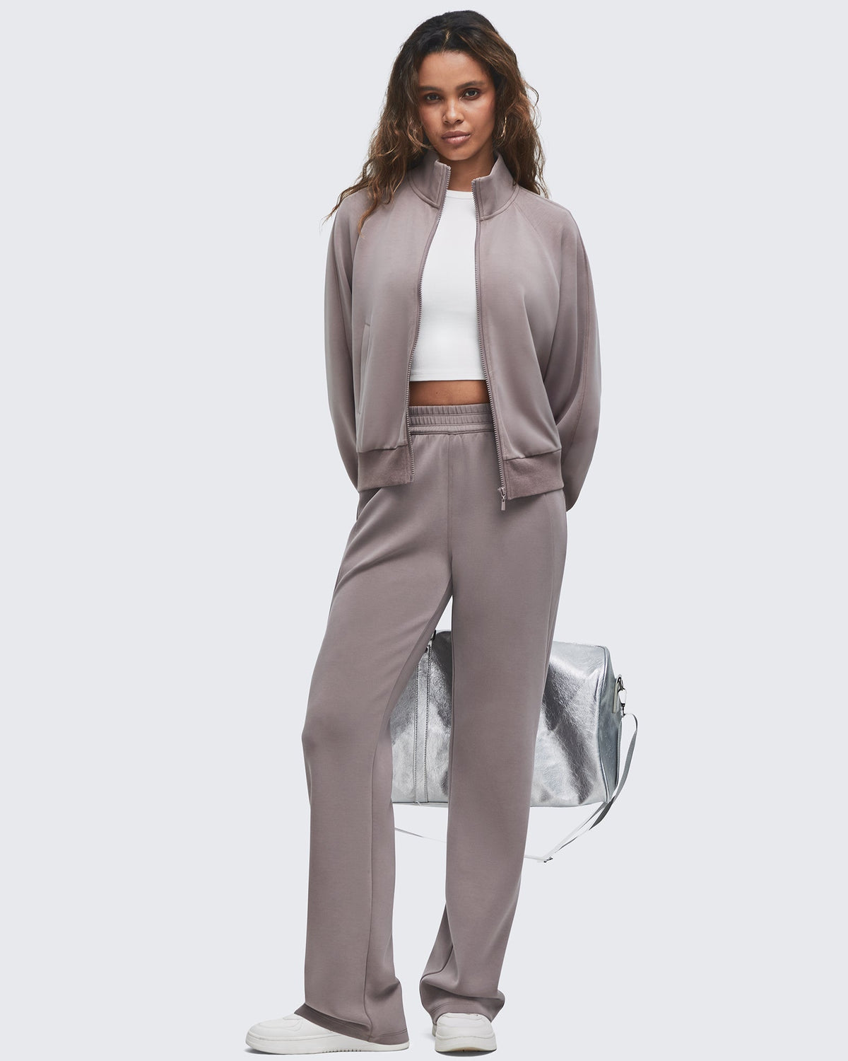 G4Free - Smoofit Elastic-Waist Wide Leg Sweatpants Petite -GF25J509AA-S