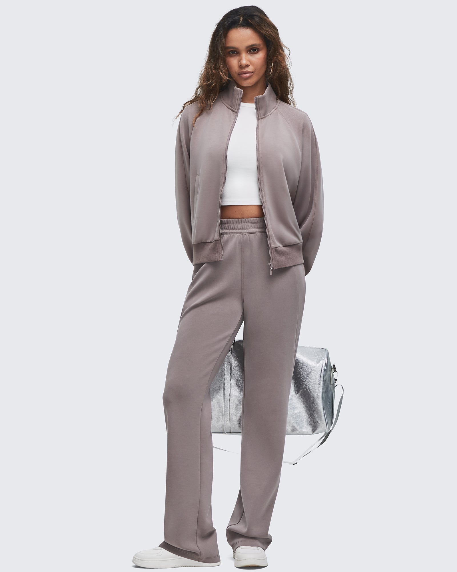 G4Free - Smoofit Elastic-Waist Wide Leg Sweatpants Petite -GF25J509AA-S