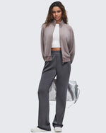 G4Free - Smoofit Elastic-Waist Wide Leg Sweatpants Petite -GF25J509AA-S