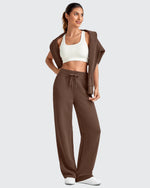 G4Free - Smoofit Elastic Waistband Drawstring Wide Leg Sweatpants -GF25J445AA-S-GF25J446AA-S-GF25J447AA-S-GF25J445AB-M-GF25J446AB-M