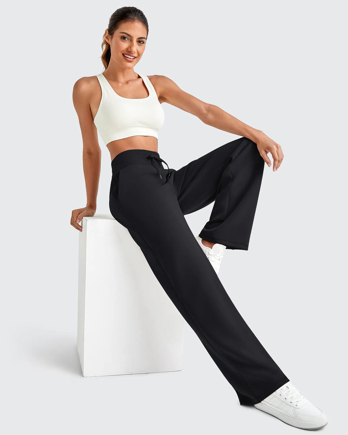 G4Free - Smoofit Elastic Waistband Drawstring Wide Leg Sweatpants -GF25J445AA-S-GF25J446AA-S-GF25J447AA-S-GF25J445AB-M-GF25J446AB-M