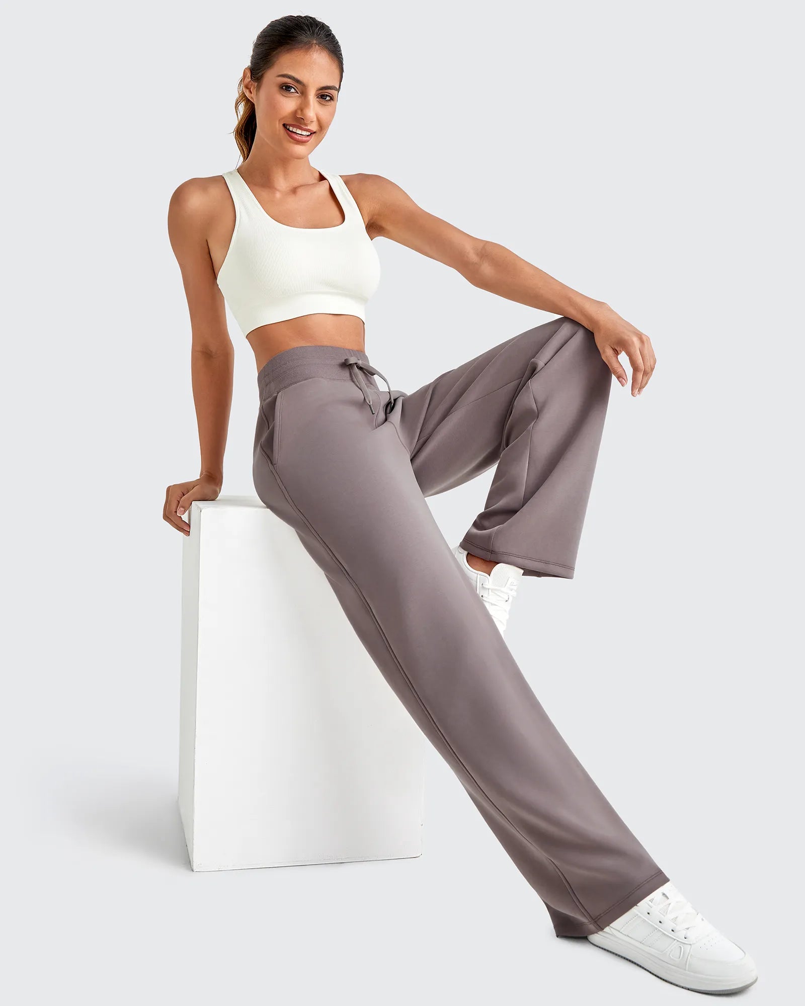 G4Free - Smoofit Elastic Waistband Drawstring Wide Leg Sweatpants -GF25J445AA-S-GF25J446AA-S-GF25J447AA-S-GF25J445AB-M-GF25J446AB-M