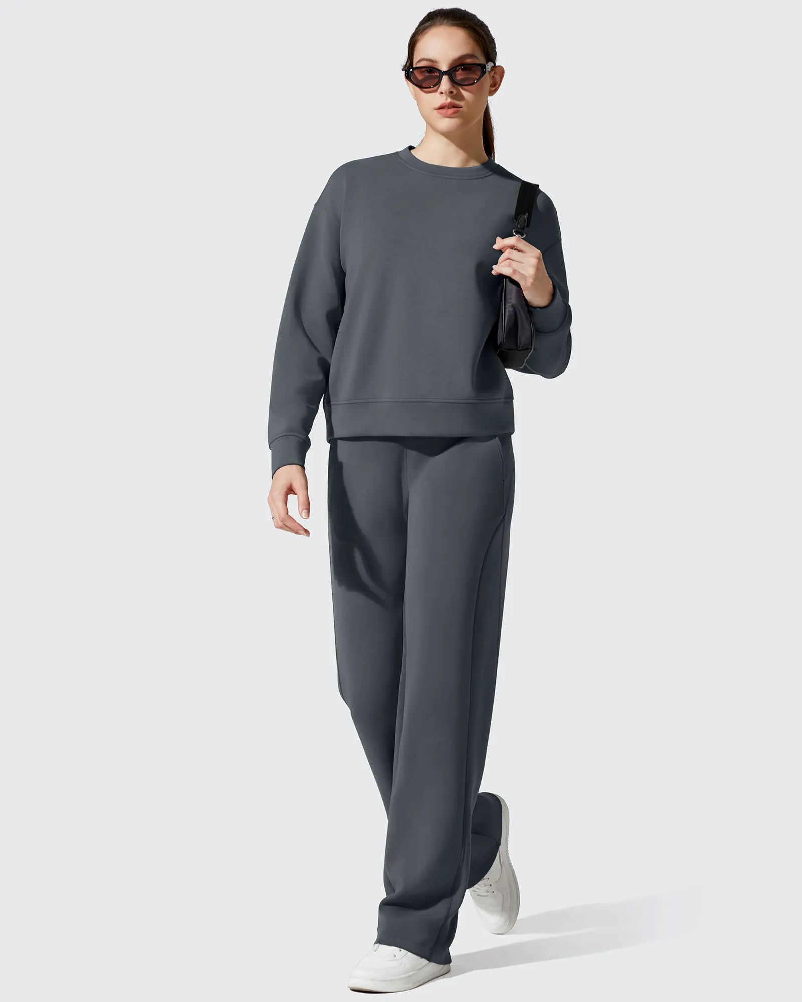 G4Free - Smoofit Fleece Crewneck Pullover Long Sleeve Hoodies -GF25F711AA-S-GF25F711AB-M-GF25F711AC-L-GF25F711AD-XL-GF25F711AE-XXL