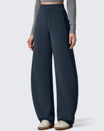 G4Free - Smoofit Fleece Lined Baggy Barrel Wide Leg Sweatpants -GF25J611AF-XS
