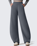G4Free - Smoofit Fleece Lined Baggy Barrel Wide Leg Sweatpants -GF25J611EF-XS