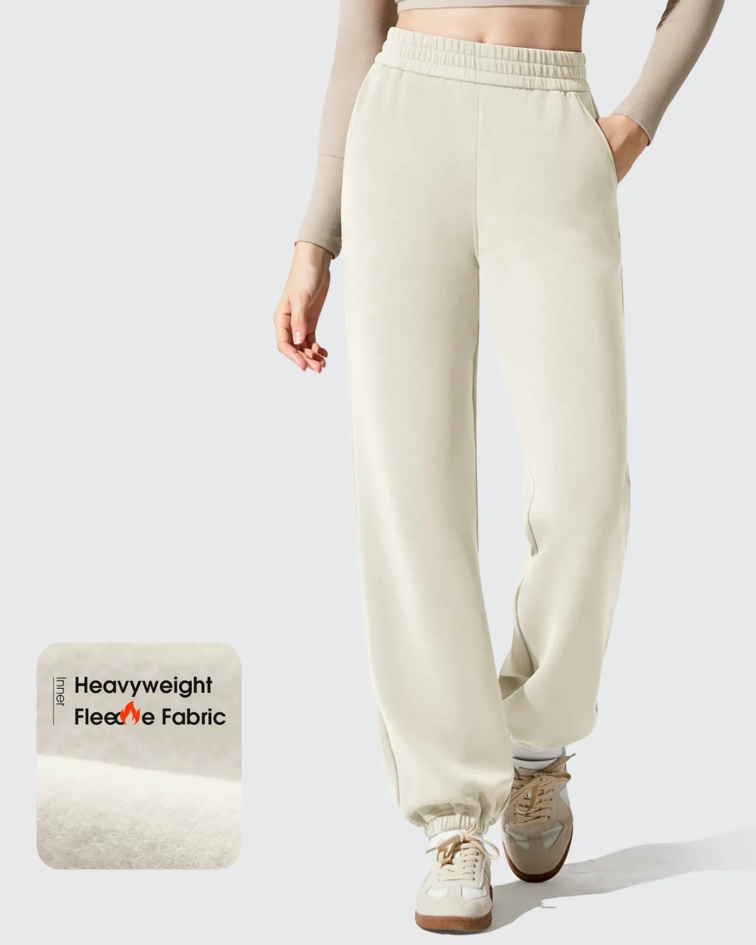 G4Free - Smoofit Fleece Lined High Waist Joggers Sweatpants -GF25D719AA-S