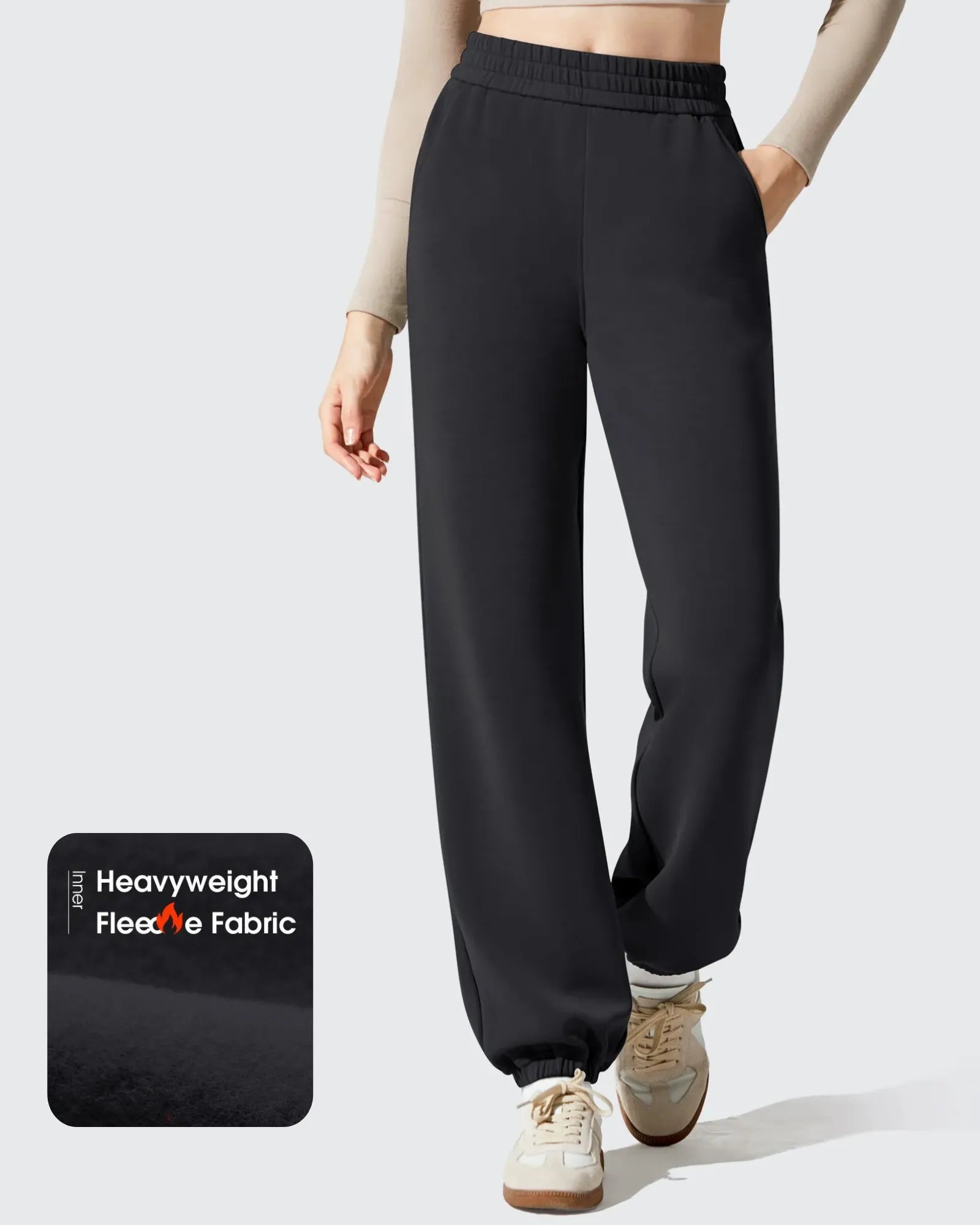 G4Free - Smoofit Fleece Lined High Waist Joggers Sweatpants -GF25D719AA-S-GF25D720AA-S-GF25D721AA-S-GF25D719AB-M-GF25D720AB-M