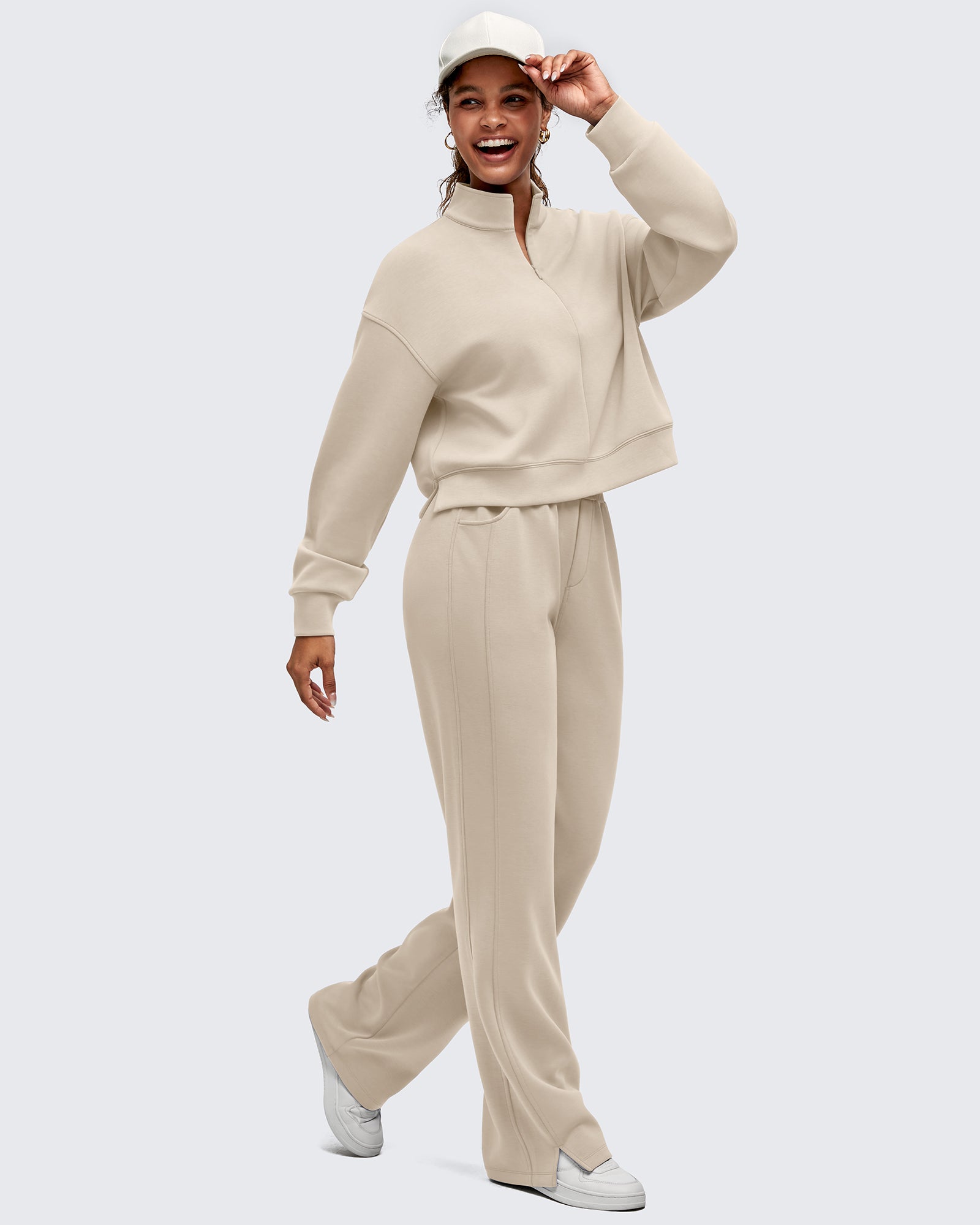 G4Free - Smoofit Half-Zip Mock Neck Long Sleeve Sweatshirts -GF25F519AA-S-GF25F519AB-M-GF25F519AC-L-GF25F519AD-XL-GF25F519AE-XXL