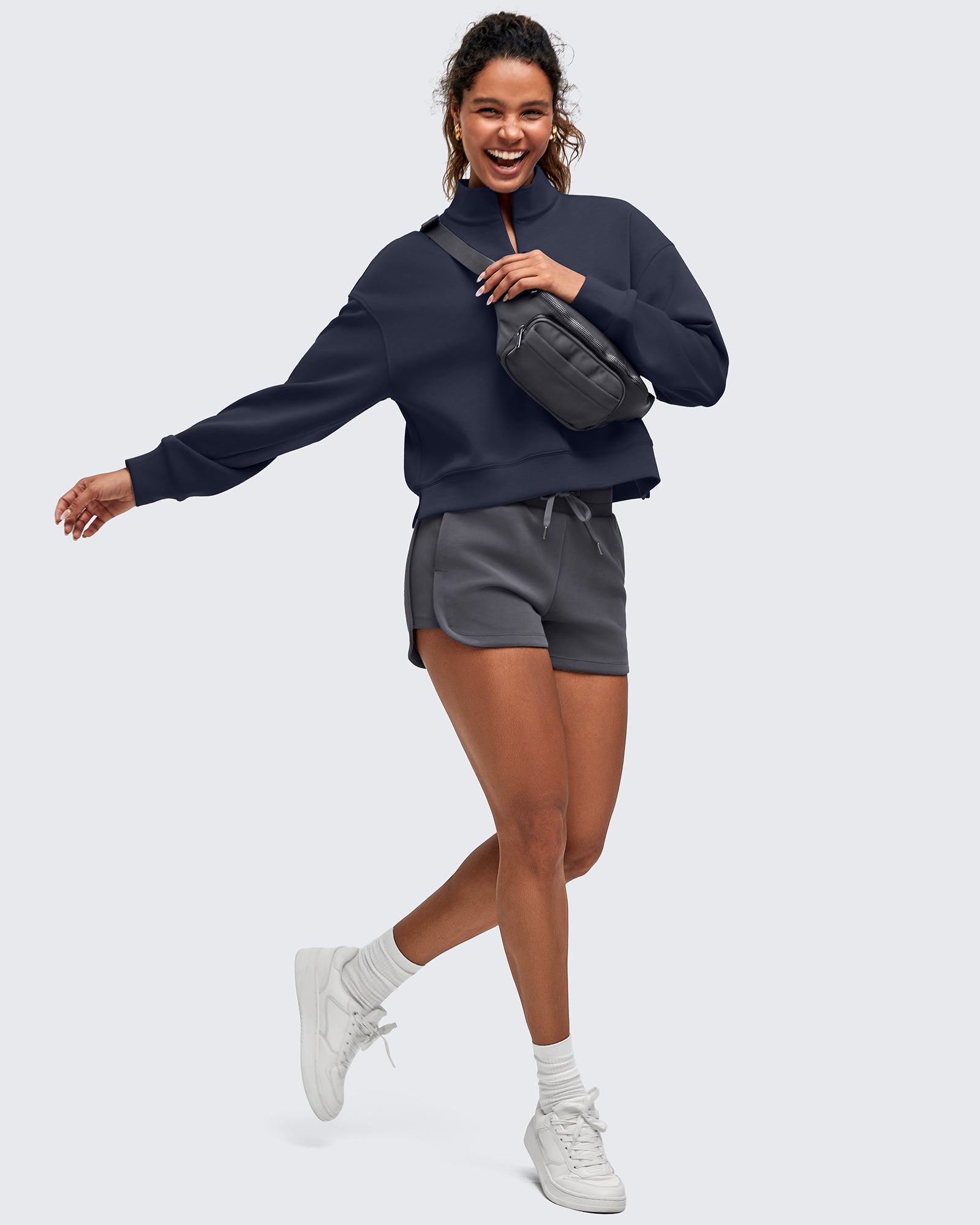 G4Free - Smoofit Half-Zip Mock Neck Long Sleeve Sweatshirts -GF25F519AA-S-GF25F519AB-M-GF25F519AC-L-GF25F519AD-XL-GF25F519AE-XXL