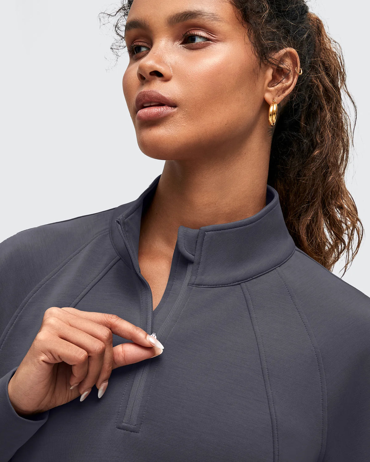 G4Free - Smoofit Half-Zip Pullover Mock Neck Pockets Sweatshirts -GF25F564BA-S-GF25F564BB-M-GF25F564BC-L-GF25F564BD-XL-GF25F564BE-XXL