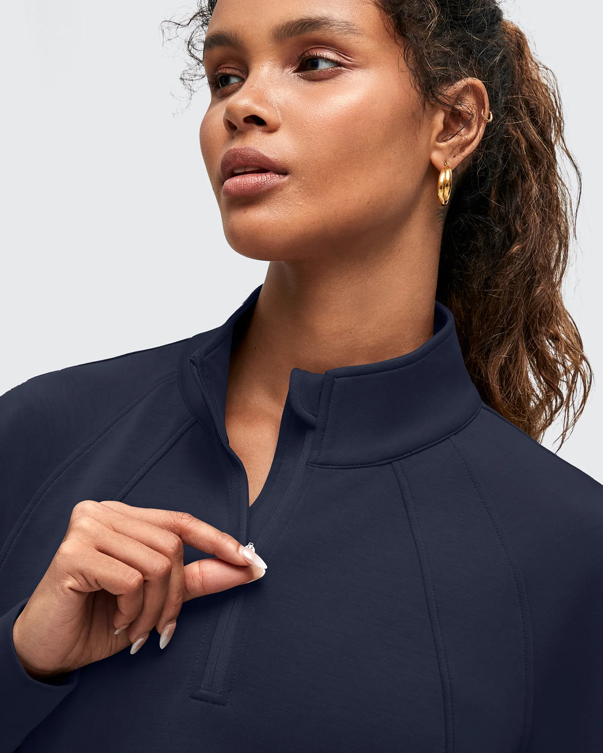 G4Free - Smoofit Half-Zip Pullover Mock Neck Pockets Sweatshirts -GF25F564BA-S-GF25F564BB-M-GF25F564BC-L-GF25F564BD-XL-GF25F564BE-XXL