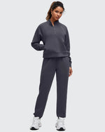 G4Free - Smoofit Half-Zip Pullover Mock Neck Pockets Sweatshirts -GF25F564BA-S-GF25F564BB-M-GF25F564BC-L-GF25F564BD-XL-GF25F564BE-XXL