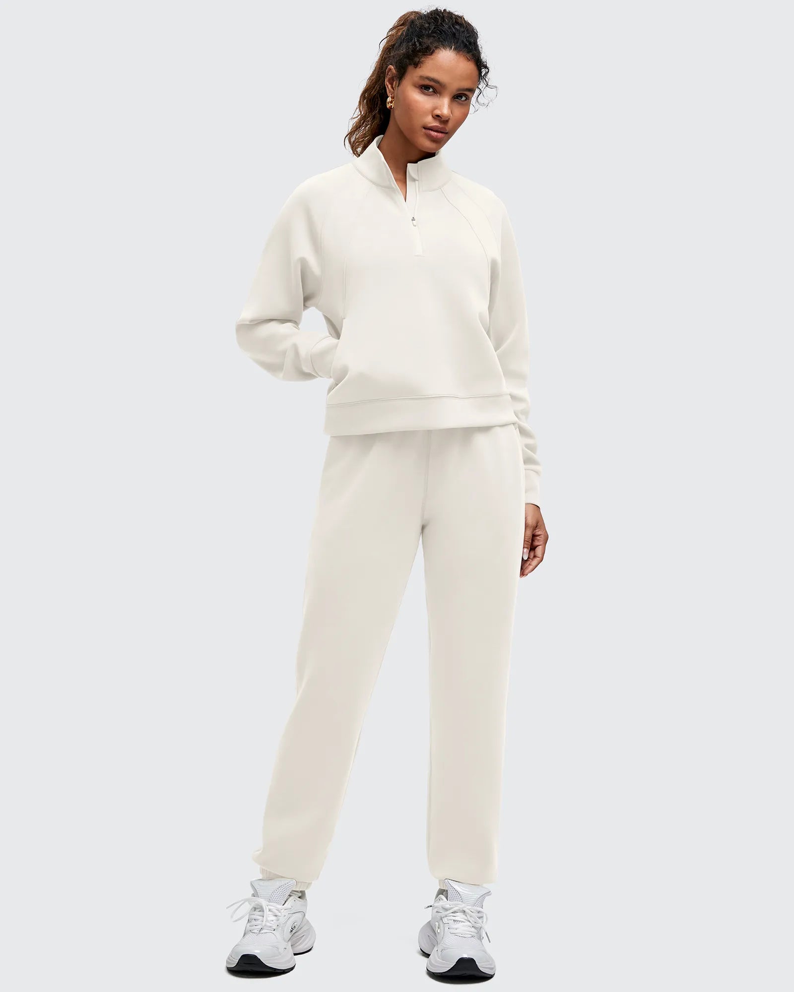 G4Free - Smoofit Half-Zip Pullover Mock Neck Pockets Sweatshirts -GF25F564BA-S-GF25F564BB-M-GF25F564BC-L-GF25F564BD-XL-GF25F564BE-XXL