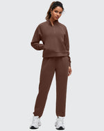 G4Free - Smoofit Half-Zip Pullover Mock Neck Pockets Sweatshirts -GF25F564BA-S-GF25F564BB-M-GF25F564BC-L-GF25F564BD-XL-GF25F564BE-XXL