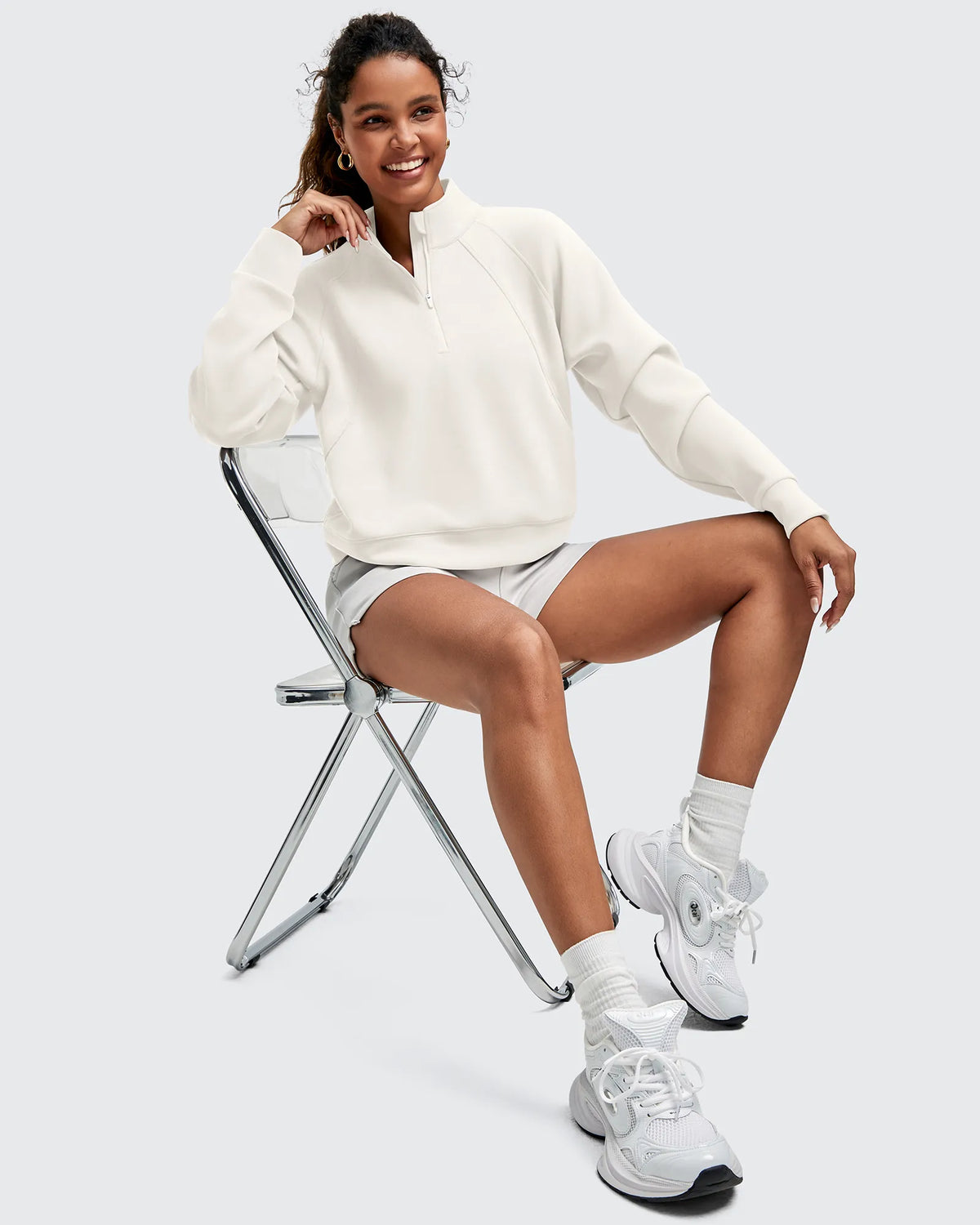 G4Free - Smoofit Half-Zip Pullover Mock Neck Pockets Sweatshirts -GF25F564BA-S-GF25F564BB-M-GF25F564BC-L-GF25F564BD-XL-GF25F564BE-XXL