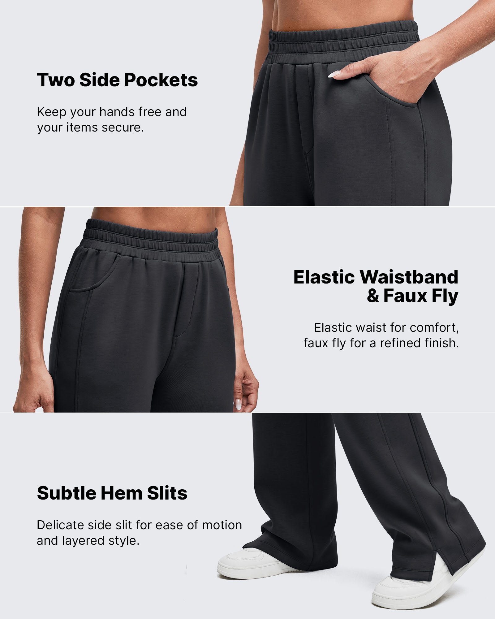 G4Free - Smoofit High-Waist Side Slit Wide Leg Sweatpants -GF25J544AF-XS-GF25J545AF-XS-GF25J546AF-XS-GF25J544AA-S-GF25J545AA-S