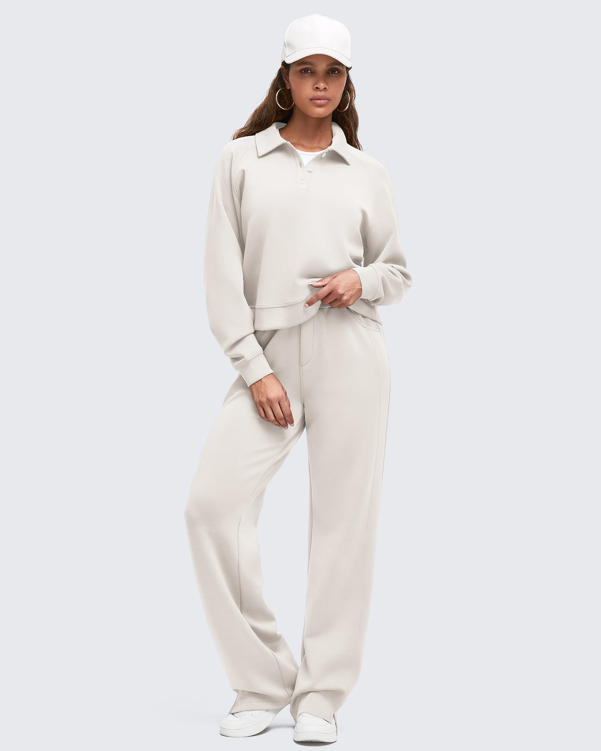 G4Free - Smoofit High-Waist Side Slit Wide Leg Sweatpants -GF25J544AF-XS-GF25J545AF-XS-GF25J546AF-XS-GF25J544AA-S-GF25J545AA-S