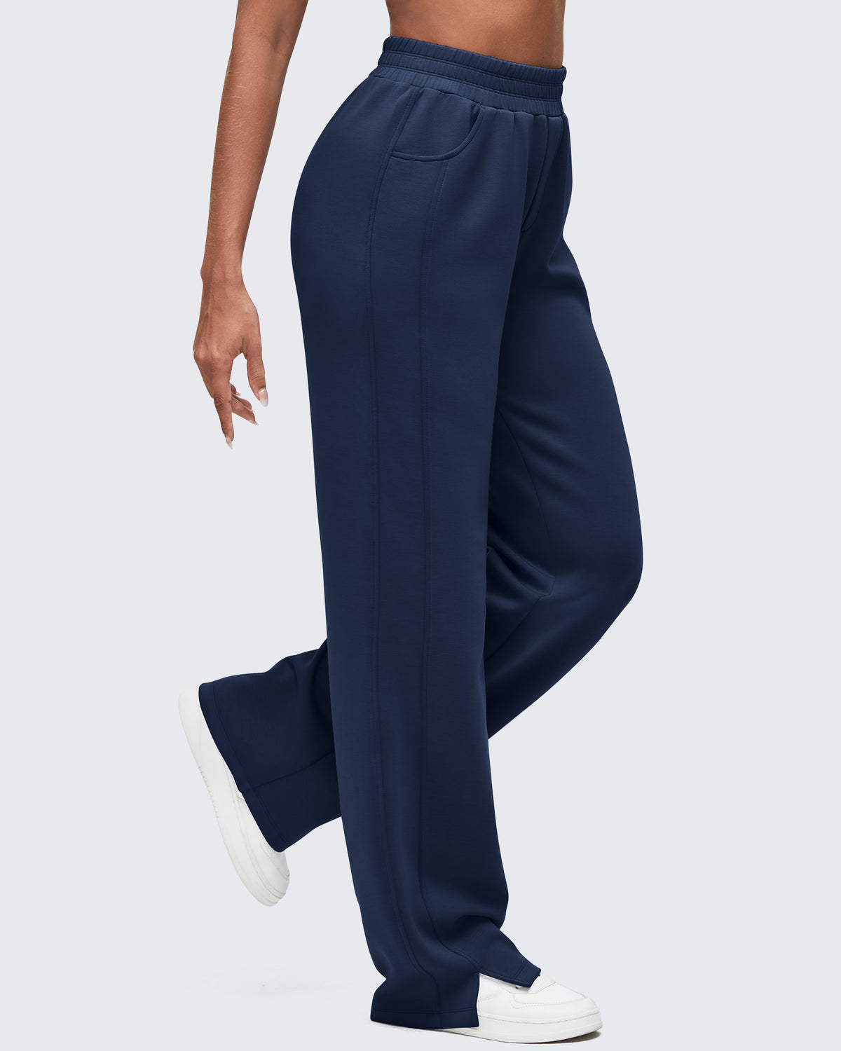 G4Free - Smoofit High-Waist Side Slit Wide Leg Sweatpants -GF25J544BF-XS