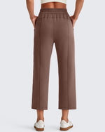 G4Free - Smoofit High Waist Wide Leg Capris Pants 19'' -GF25J293AA-S-GF25J293AB-M-GF25J293AC-L-GF25J293AD-XL-GF25J293AE-XXL