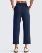 G4Free - Smoofit High Waist Wide Leg Capris Pants 19'' -GF25J293AA-S-GF25J293AB-M-GF25J293AC-L-GF25J293AD-XL-GF25J293AE-XXL