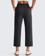 G4Free - Smoofit High Waist Wide Leg Capris Pants -GF25J293AA-S-GF25J293AB-M-GF25J293AC-L-GF25J293AD-XL-GF25J293AE-XXL