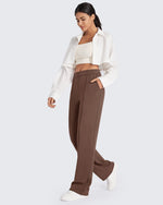 G4Free - Smoofit Loose High-Rise Elastic Dressy Pants Petite -GF24J286AF-XS