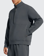 G4Free - Smoofit Men's Fleece Half Zip Pockets Mock Neck Sweatshirts -GF25FM728AA-S-GF25FM728AB-M-GF25FM728AC-L-GF25FM728AD-XL-GF25FM728AE-XXL