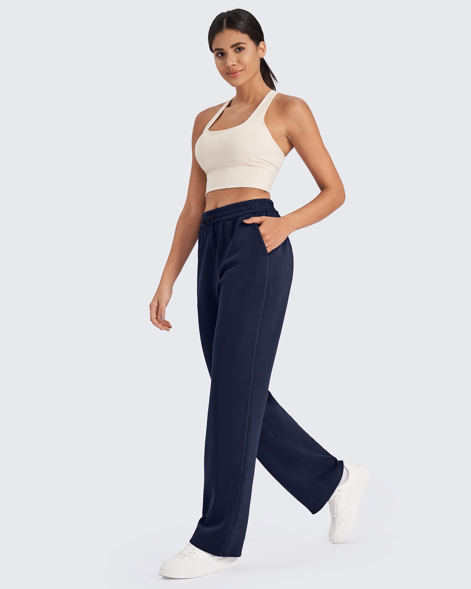 G4Free - Smoofit Mid-Waist Wide Leg Sweatpants Petite -GF24J235AA-S-GF24J235AB-M-GF24J235AC-L-GF24J235AD-XL-GF24J235AE-XXL