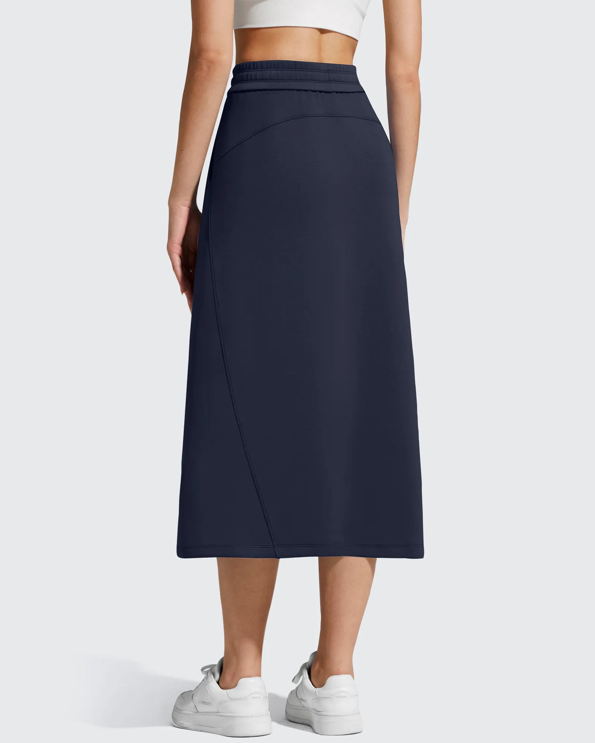 G4Free - Smoofit Midi Drawstring A-line Maxi Long Skirt -GF25S706A001A-S-GF25S706A001B-M-GF25S706A001C-L-GF25S706A001D-XL-GF25S706A001F-XS