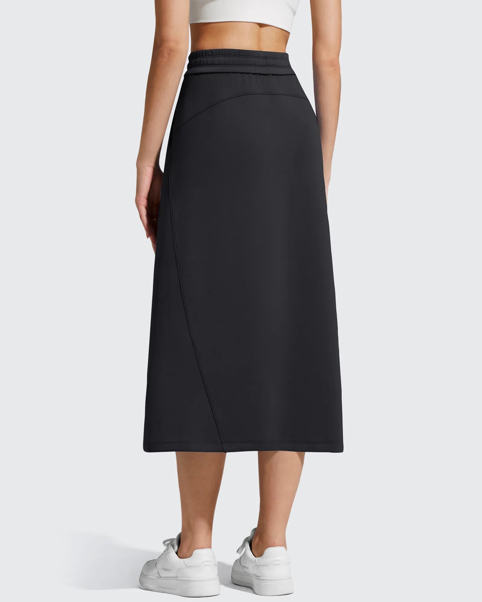 G4Free - Smoofit Midi Drawstring A-line Maxi Long Skirt -GF25S706A001A-S-GF25S706A001B-M-GF25S706A001C-L-GF25S706A001D-XL-GF25S706A001F-XS